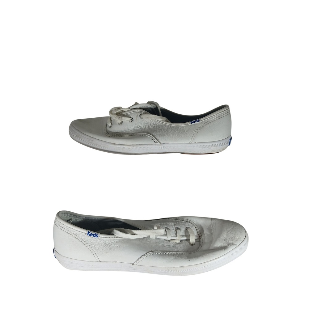 Keds Champion Leather Sneakers Size 9 White Classic Minimalist WH45750
